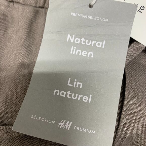 H&M Womens Regular Fit‎ Coupe Standard Linen Pants Brown Cottagecore Minimalism - Picture 11 of 16